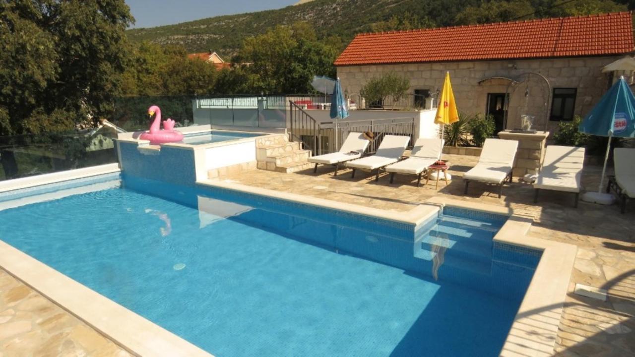 Villa Dvori Stipanovi With Heated Pool And Jacuzzi à Donje Rascane Extérieur photo